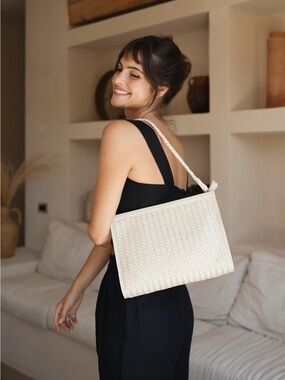Bembien Cecilia Woven Leather Bag in Copper
